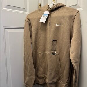Nike Beige Hoodie with White Logo
